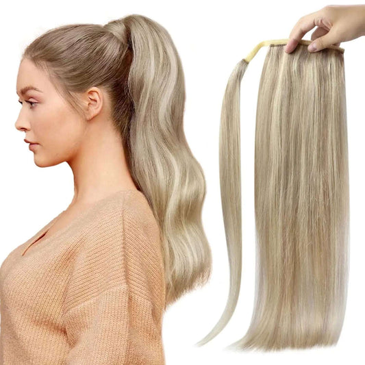 Blonde Clip-in Wrap Ponytail - 365 Hair Co.