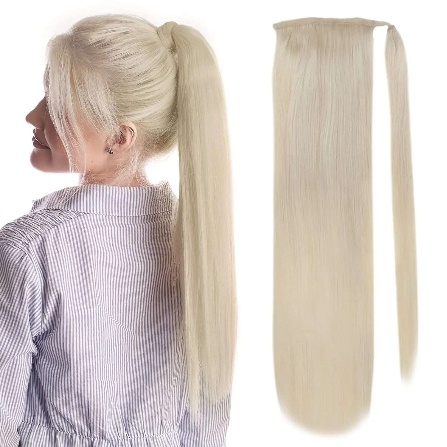 Blonde Clip-in Wrap Ponytail - 365 Hair Co.