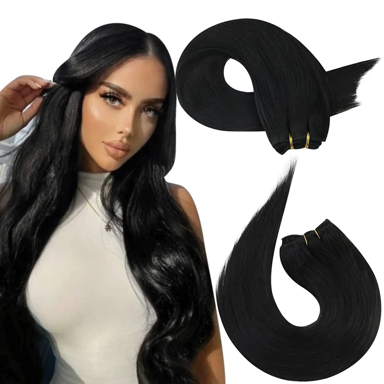 Double Wefted Black Sew-in - 365 Hair Co.