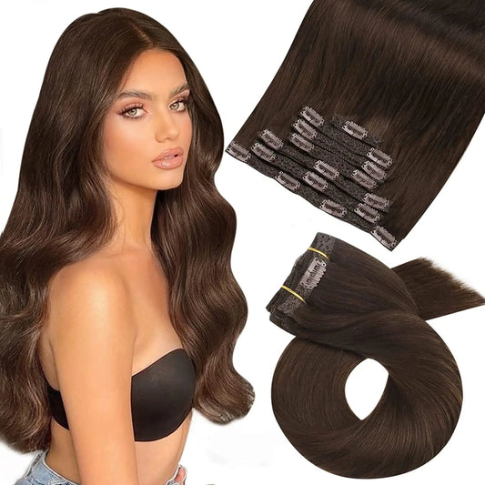 Lace Weft Brown 7pcs Clip-in - 365 Hair Co.