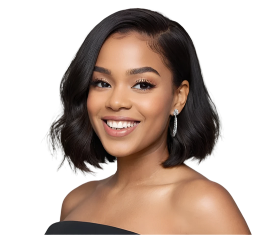Short Bob Cut Glueless Black Wig - 365 Hair Co.
