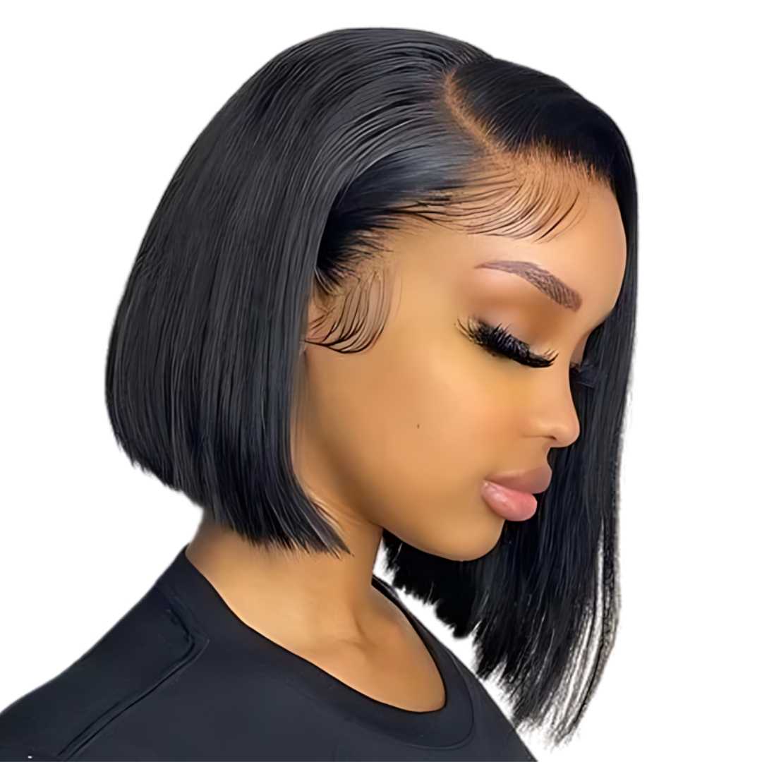 Short Bob Cut Glueless Black Wig - 365 Hair Co.